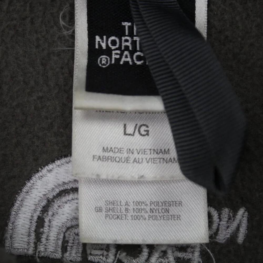 The North Face Sweatshirt Mens Large Gray Full Zip Long Sleeve Fleece Jacket TNF